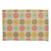 Eenvoudig Pastel Vintage Bloemmotief Kussensloop (Voorkant)