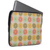 Eenvoudig Pastel Vintage Bloemmotief Laptop Sleeve (Voorkant Rechts)