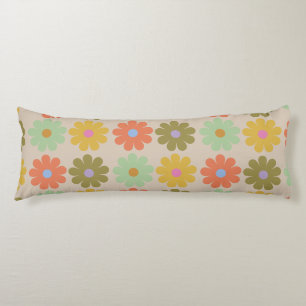 Eenvoudig Pastel Vintage Bloemmotief Lichaamskussen