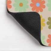 Eenvoudig Pastel Vintage Bloemmotief Muismat (Hoek)