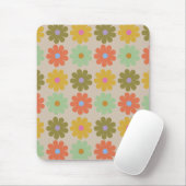 Eenvoudig Pastel Vintage Bloemmotief Muismat (Met muis)