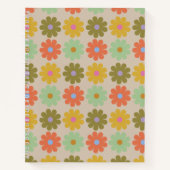 Eenvoudig Pastel Vintage Bloemmotief Notitieboek (Voorkant)