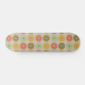 Eenvoudig Pastel Vintage Bloemmotief Persoonlijk Skateboard (Horizontaal)