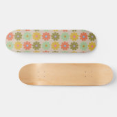 Eenvoudig Pastel Vintage Bloemmotief Persoonlijk Skateboard (Horizontaal)