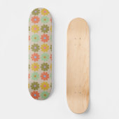 Eenvoudig Pastel Vintage Bloemmotief Persoonlijk Skateboard (Voorkant)
