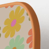 Eenvoudig Pastel Vintage Bloemmotief Pickleball Paddle (Links Detail)