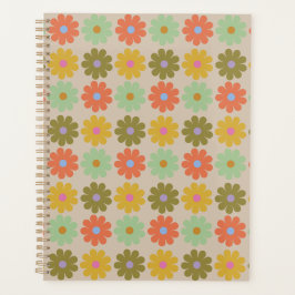 Eenvoudig Pastel Vintage Bloemmotief Planner