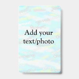 Eenvoudig pastelglitterkleurig voeg jouw tekst fot badge