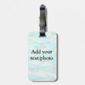 Eenvoudig pastelglitterkleurig voeg jouw tekst fot bagagelabel (Achterkant verticaal)