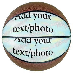 Eenvoudig pastelglitterkleurig voeg jouw tekst fot basketbal