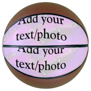 Eenvoudig pastelglitterkleurig voeg jouw tekst fot basketbal
