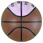 Eenvoudig pastelglitterkleurig voeg jouw tekst fot basketbal (Rechts)