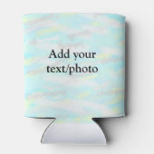 Eenvoudig pastelglitterkleurig voeg jouw tekst fot blikjeskoeler (Achterkant)