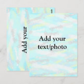 Eenvoudig pastelglitterkleurig voeg jouw tekst fot briefkaart (Voorkant / Achterkant)