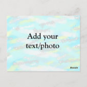 Eenvoudig pastelglitterkleurig voeg jouw tekst fot briefkaart (Achterkant)