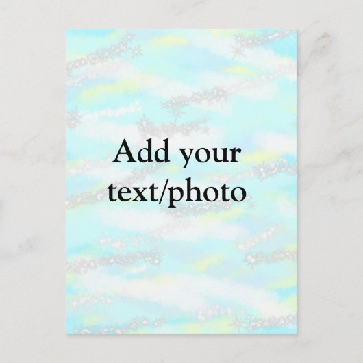 Eenvoudig pastelglitterkleurig voeg jouw tekst fot briefkaart (Voorkant)