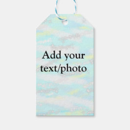 Eenvoudig pastelglitterkleurig voeg jouw tekst fot cadeaulabel