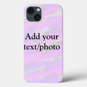 Eenvoudig pastelglitterkleurig voeg jouw tekst fot Case-Mate iPhone case