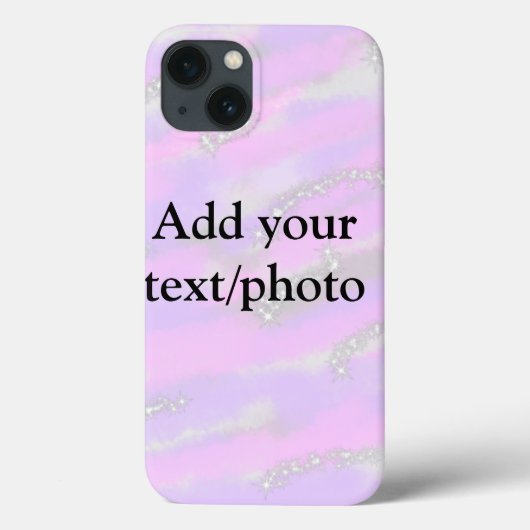 Eenvoudig pastelglitterkleurig voeg jouw tekst fot Case-Mate iPhone case (Achterkant)