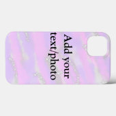 Eenvoudig pastelglitterkleurig voeg jouw tekst fot Case-Mate iPhone case (Achterkant (horizontaal))