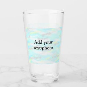 Eenvoudig pastelglitterkleurig voeg jouw tekst fot glas