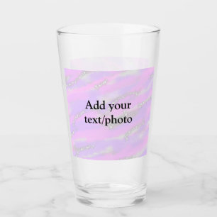 Eenvoudig pastelglitterkleurig voeg jouw tekst fot glas