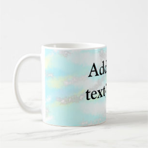 Eenvoudig pastelglitterkleurig voeg jouw tekst fot koffiemok