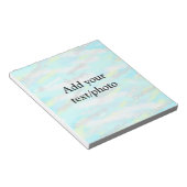 Eenvoudig pastelglitterkleurig voeg jouw tekst fot notitieblok (Schuin)