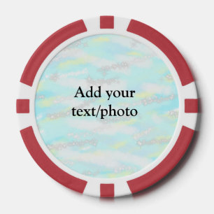 Eenvoudig pastelglitterkleurig voeg jouw tekst fot poker chips