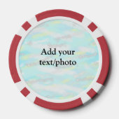 Eenvoudig pastelglitterkleurig voeg jouw tekst fot poker chips (Achterkant)