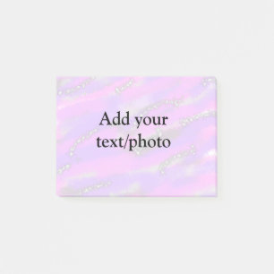 Eenvoudig pastelglitterkleurig voeg jouw tekst fot post-it® notes