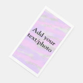 Eenvoudig pastelglitterkleurig voeg jouw tekst fot servet (Hoek)