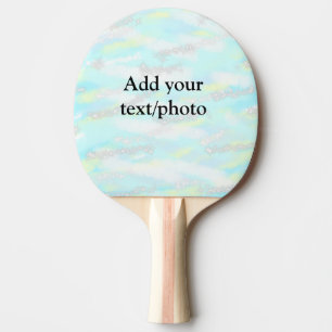 Eenvoudig pastelglitterkleurig voeg jouw tekst fot tafeltennisbatje