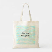 Eenvoudig pastelglitterkleurig voeg jouw tekst fot tote bag (Achterkant)