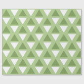 Eenvoudig pastelgroen geometrisch patroon cadeaupapier (Vlak)