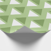 Eenvoudig pastelgroen geometrisch patroon cadeaupapier (Hoek)
