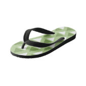 Eenvoudig pastelgroen geometrisch patroon kinder teenslippers (Schuin)