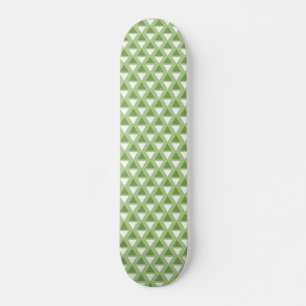 Eenvoudig pastelgroen geometrisch patroon persoonlijk skateboard