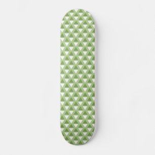 Eenvoudig pastelgroen geometrisch patroon persoonlijk skateboard