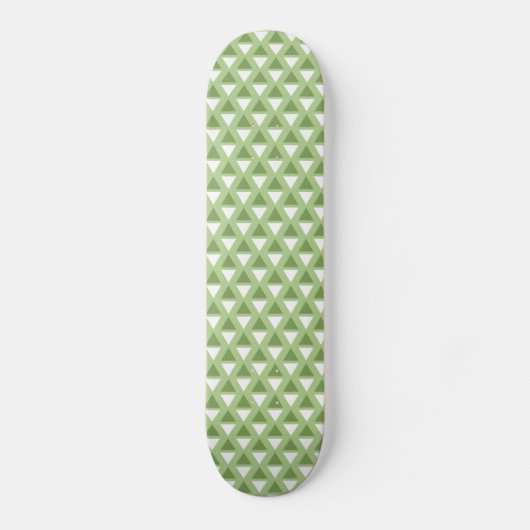 Eenvoudig pastelgroen geometrisch patroon persoonlijk skateboard (Voorkant)