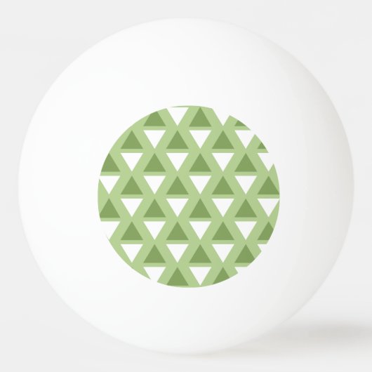 Eenvoudig pastelgroen geometrisch patroon pingpongbal (Voorkant)