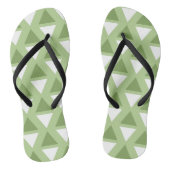 Eenvoudig pastelgroen geometrisch patroon teenslippers (Voetbed)