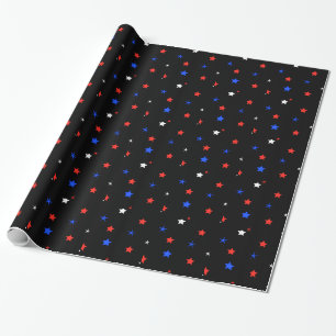 Eenvoudig patriottisch stapelpapier cadeaupapier