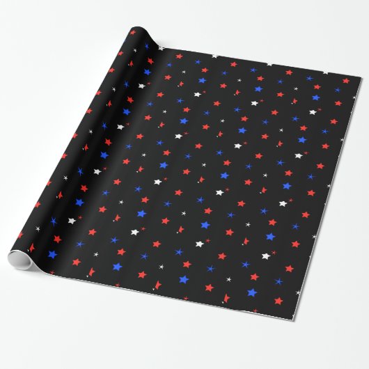 Eenvoudig patriottisch stapelpapier cadeaupapier (Uitgerold)
