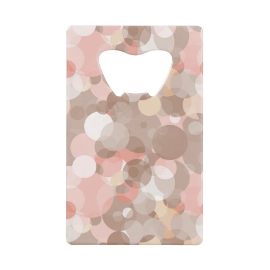 Eenvoudig patroon - cirkels creditkaart flessenopener (Voorkant)