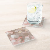 Eenvoudig patroon - cirkels glazen onderzetter (Schuin)