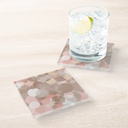 Eenvoudig patroon - cirkels glazen onderzetter (Schuin)