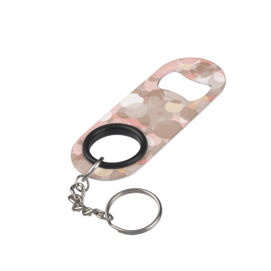 Eenvoudig patroon - cirkels sleutelhanger flessenopener (Achterkant Gekanteld)