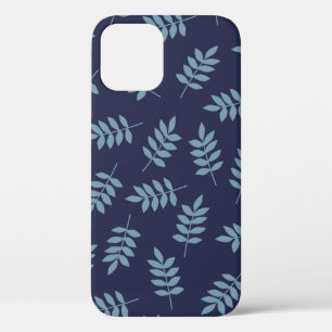 Eenvoudig patroon. Donkerblauwe achtergrond, blau Case-Mate iPhone Case