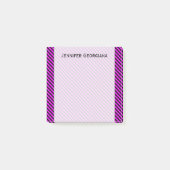Eenvoudig patroon Fuchsia & Black Stripes Patroon  Post-it® Notes (Voorkant)